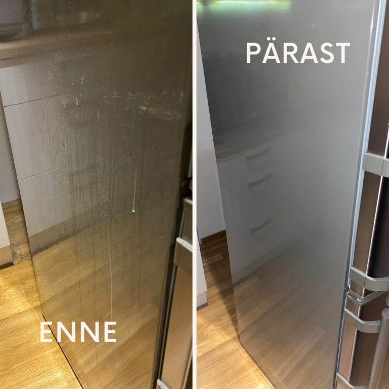 Enne-pärast foto külmkapp väljast